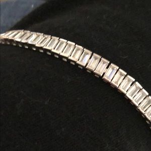 White topaz 7.50 ct Baguette Tennis Bracelet